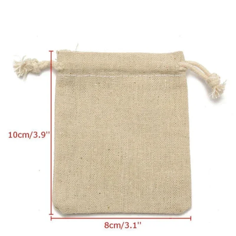 Пакет подарочный Jute Zack Конопляный шнурок, 50 шт., мешочек для хранения, упаковочный мешочек для свадьбы мешочек, Рождественская упаковка для украшений