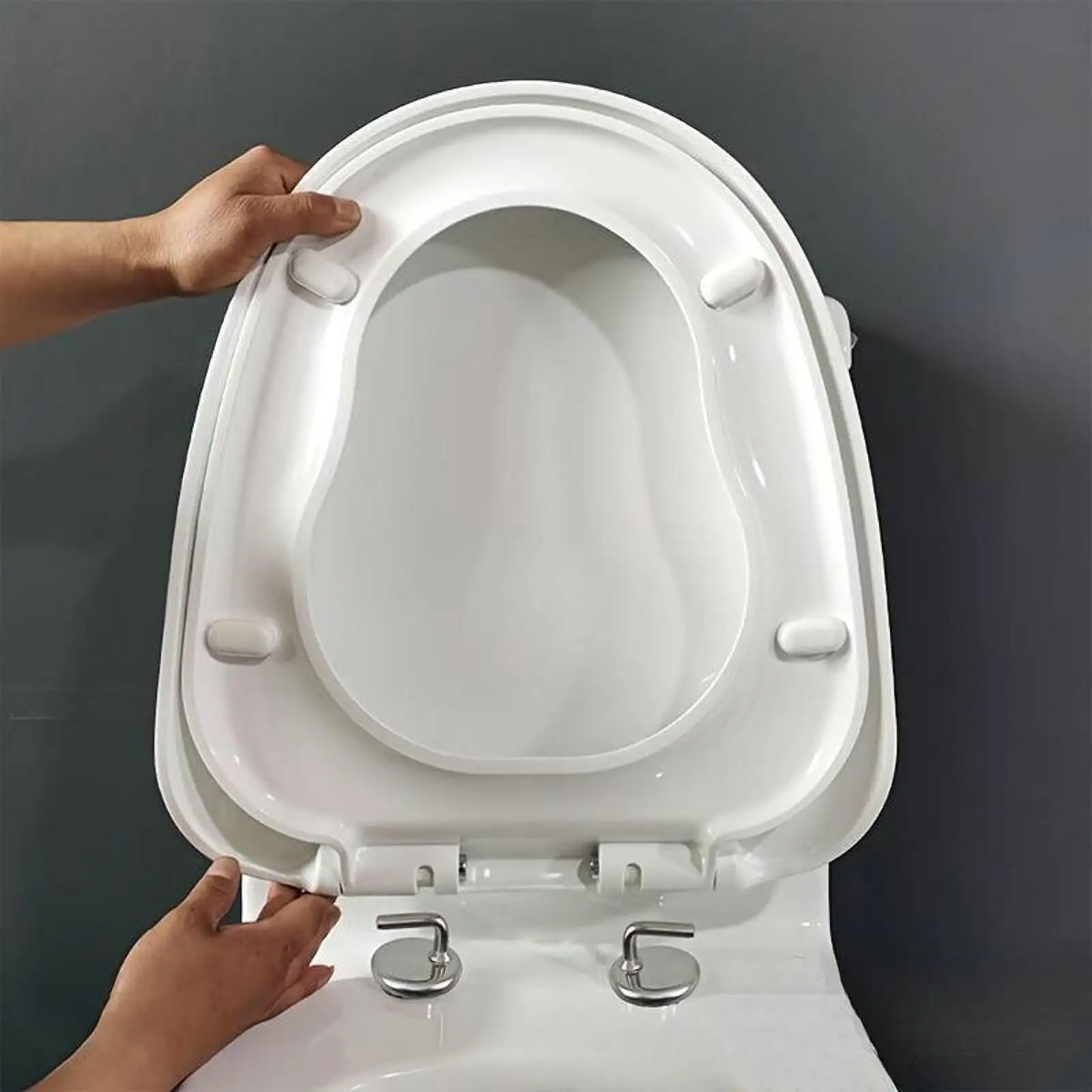 Toilet Seat Hinges Easy Installation General Compact Repair Mounting Fixed Joint Fixing Bracket Replacement Part for Bathrooms