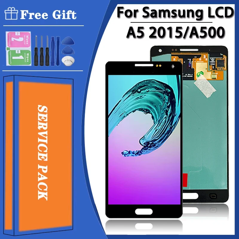 Pop Super AMOLED para Samsung A5 2015 A500 A500F A500FU A500H A500M pantalla LCD MONTAJE DE digitalizador con pantalla táctil