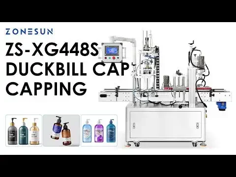 ZONESUN ZS-XG448S Servo Duckbill Pump Spray Cap Capping Machine view 3