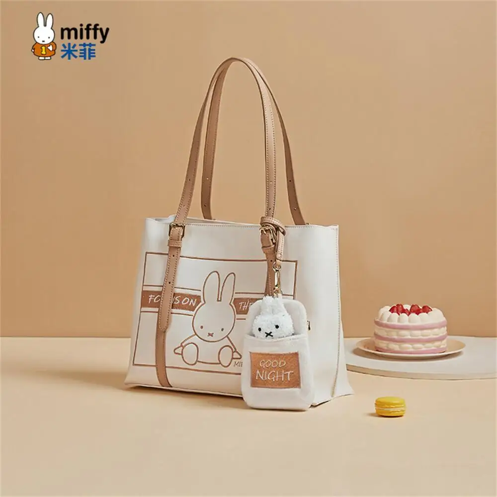 

Сумка-тоут Miffy Rabbit, милая мультяшная большая вместительная водонепроницаемая ручная сумка Kawaii на одно плечо, подмышки, пригородная сумка, подарок для девочки