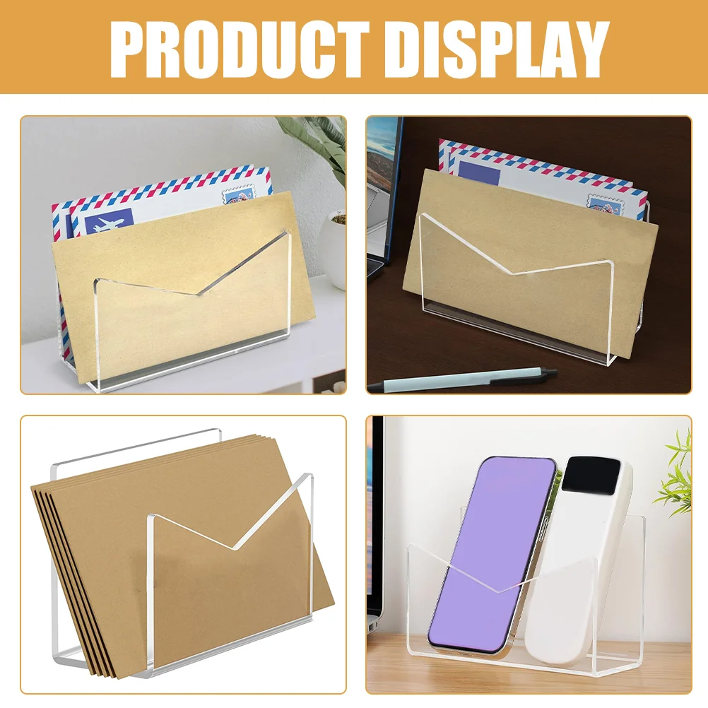 Office Mail Organizer Desk Tray Letter Holder Paper Double- Stapler Acrylic Plates