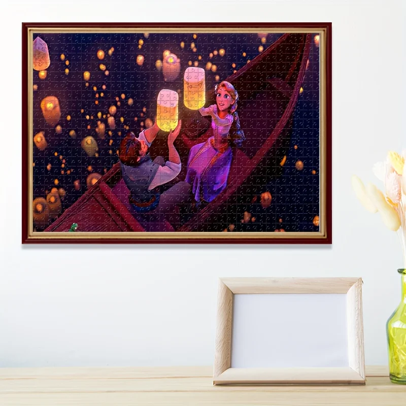 1000ピース パズル 漫画キャラクター ラプンツェルとラプンツェルのランタン 壁掛けパズル 大人向けゲーム ギフト 家族向けインタラクティブゲーム ハル