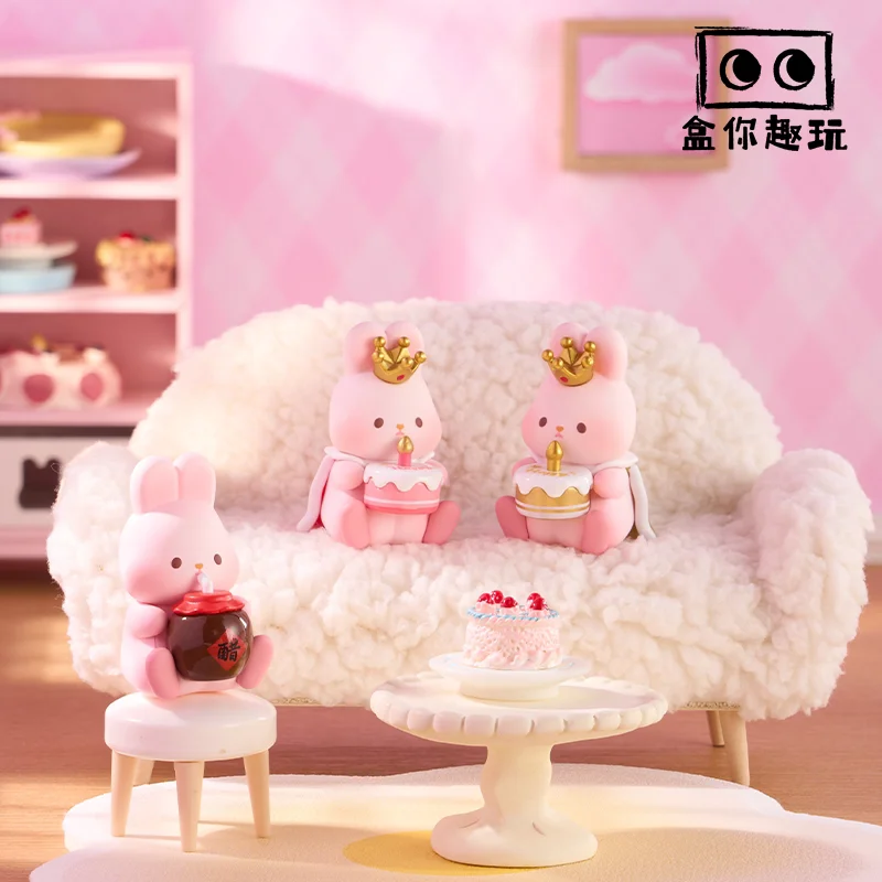 

Подлинная Momo Bunny Fun Life Series, мини-милая глухая коробка, сумка с милыми настольными украшениями, набор ручной работы, праздничный подарок для девочек, новинка