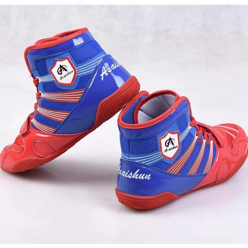 

Professional Wrestling Shoes for Men Women Red Boxing Boots Unisex Breathable Gym Training Shoes Couples Fighting Boots