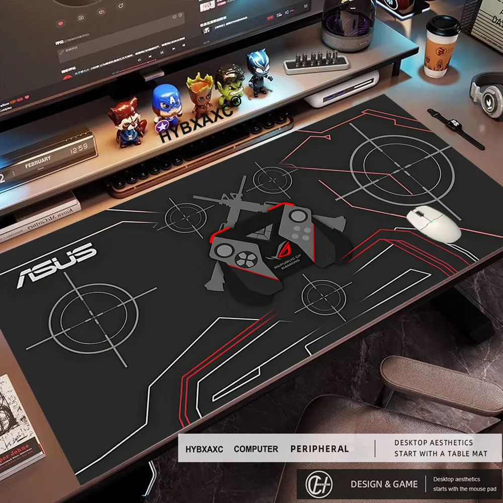 HD Asus Rog Mause Pad Anime Mouse Mats Gaming Computer Desk Mat Mouse Carpet Pc Accessories Gamer Mouse Pad Speed Rubber Mat