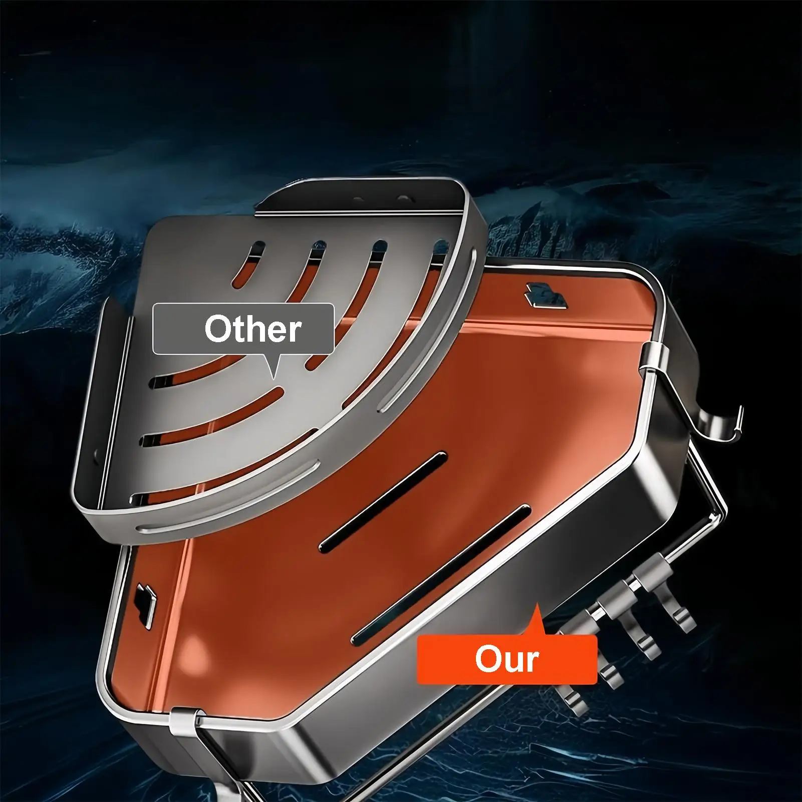 

Shower Rack Waterproof Rustproof Aluminum Bathroom Wall Shelf With Drainage For Home Living Room Kitchen Apartment Dorm Wall