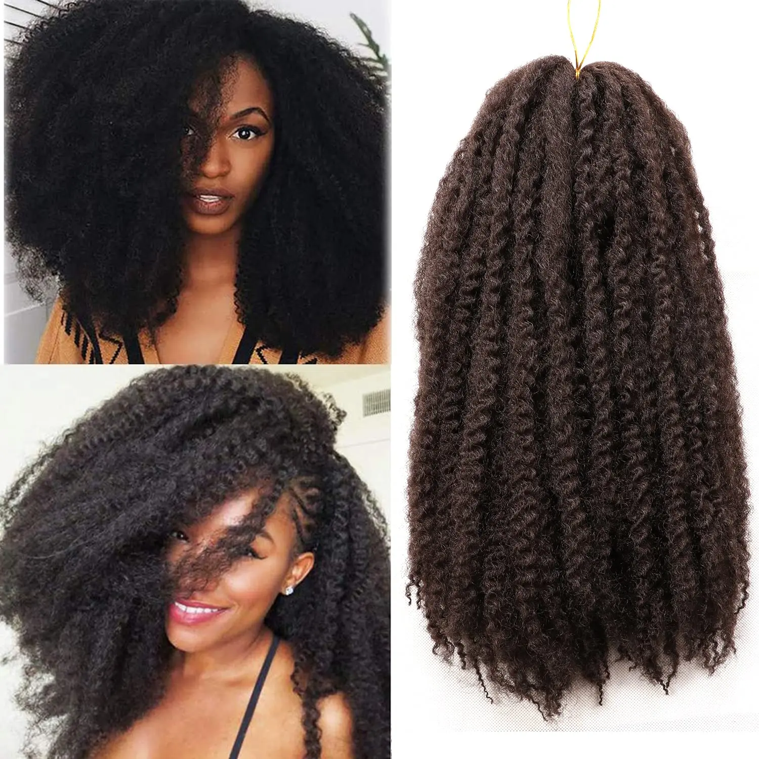 

Marley Hair Braiding Twists Hair 18 Inch Afro kinky Twist Crochet Hair Marley Twists for Butterfly Locs Crochet Hair