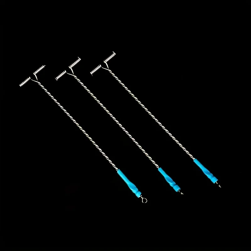 30Pcs T-Shaped Anti-Tangle Stainless Steel Bracket Hook Separator String Hook Line Set Balance Accessories Fishing Tools