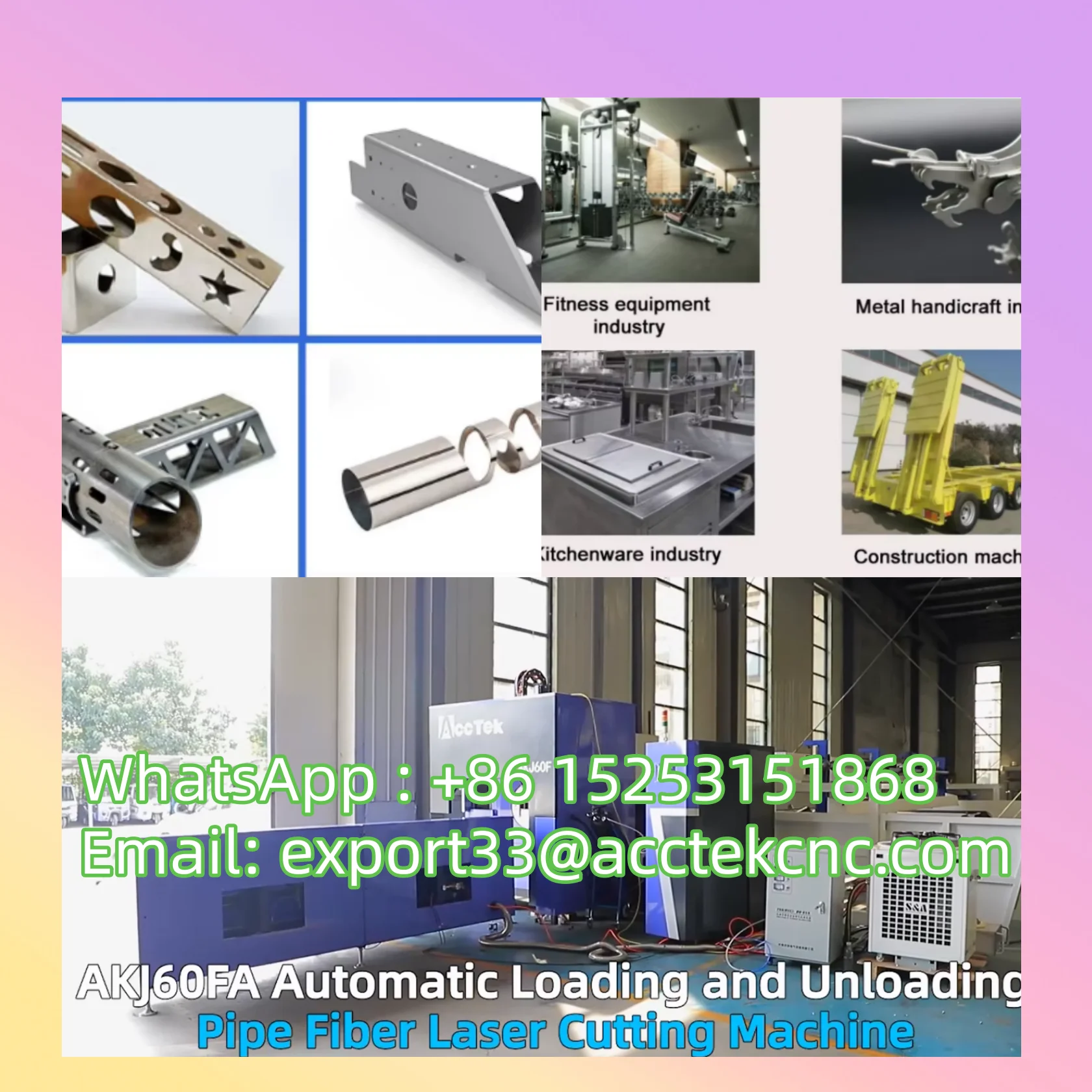 Fiber Laser Cutting Machine 3000W With Fast Speed / Low noise/ No pollut for Part Forming and Welding for all Materials