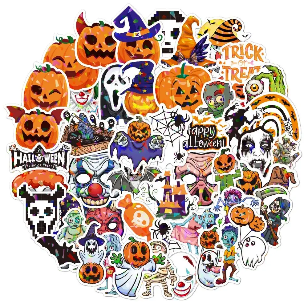 Graffiti Stickers Halloween Stickers Decorative Decals Fesitival Toys DIY Pumpkin Stickers Party Decor Waterproof Albums