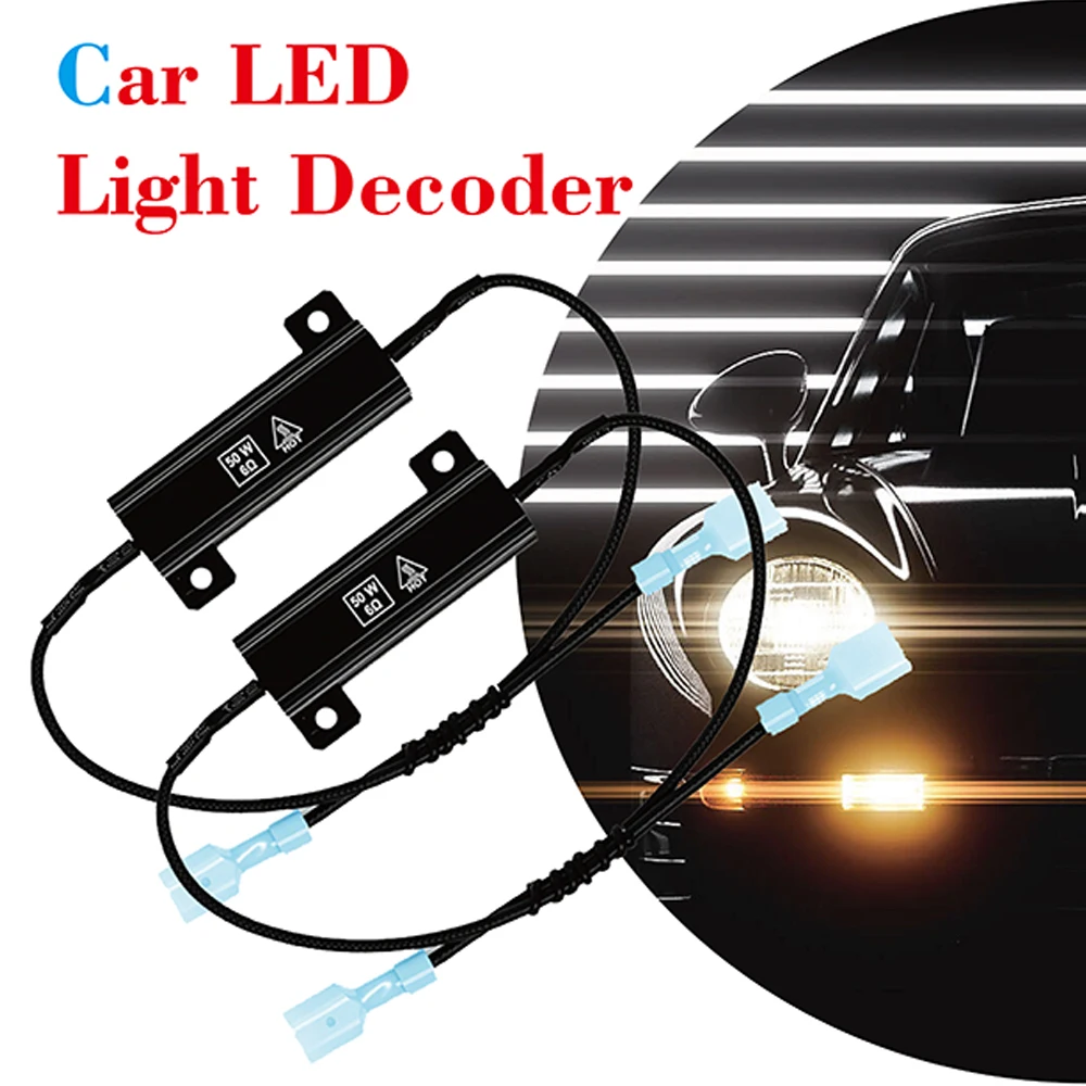 Canbus Cancel Decoder Universal 50W 6Ohm 8Ohm Error Free Turn Signal Blinker Load Resistors Car LED Light Bulbs Brake Light