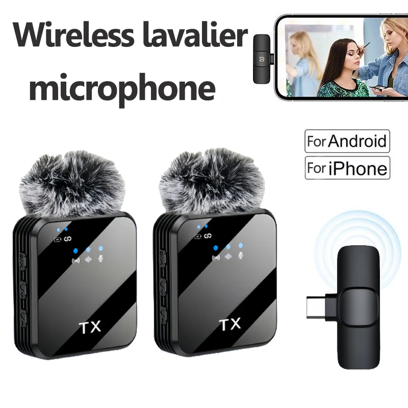 Microphone Lavalier sans fil 3 en 1, pour prise de vue en Streaming en direct en plein air, Collection sonore, réduction du bruit