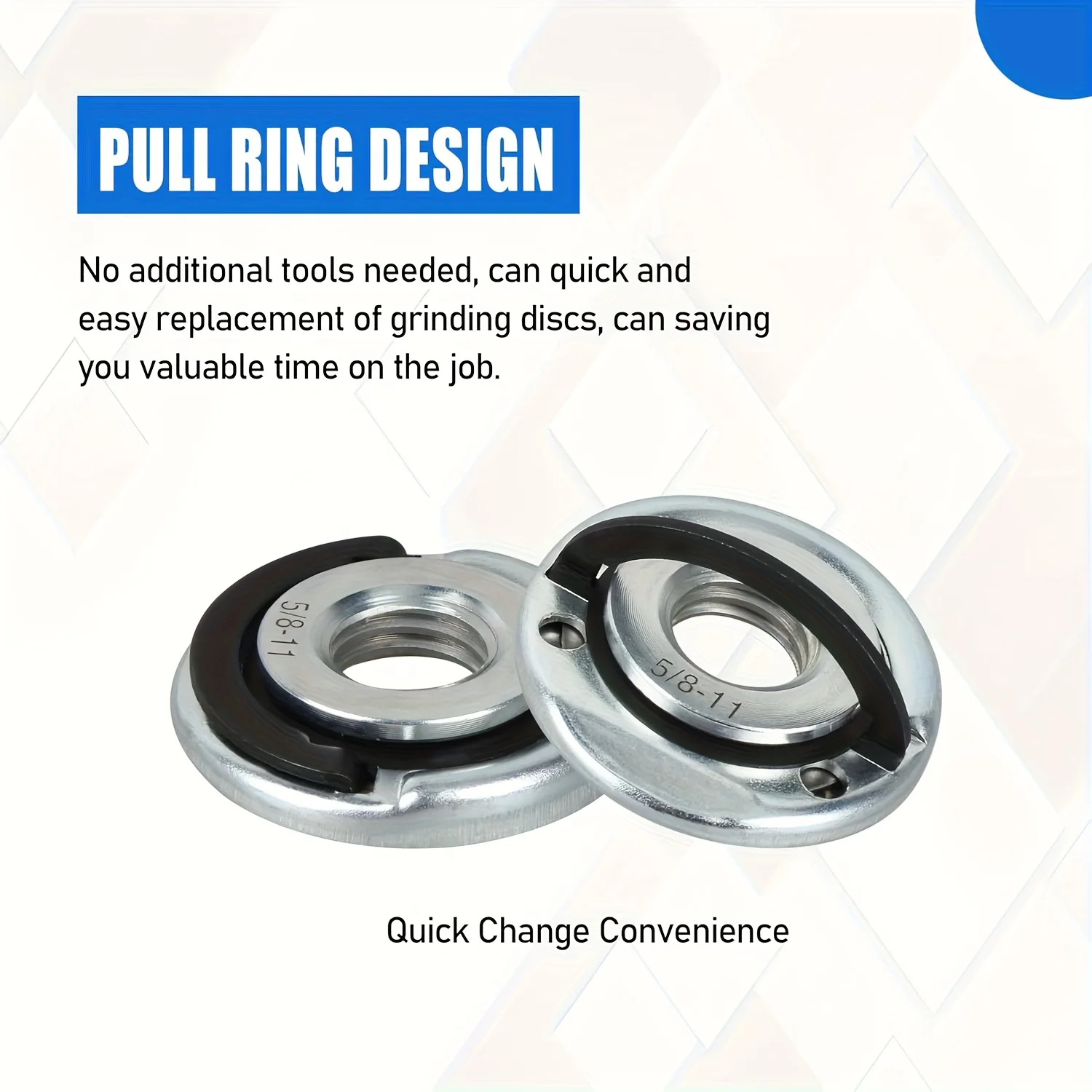 5/8-11 Quick Release Angle Grinder Lock Nut – Self-Locking Flange Nut, 45g Steel, Durable Grinding Clamp Replacement