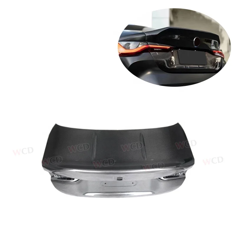 CSL Style Dry carbon fiber rear trunk lid for G82 M4 G80 M3 rear trunk cover high quality