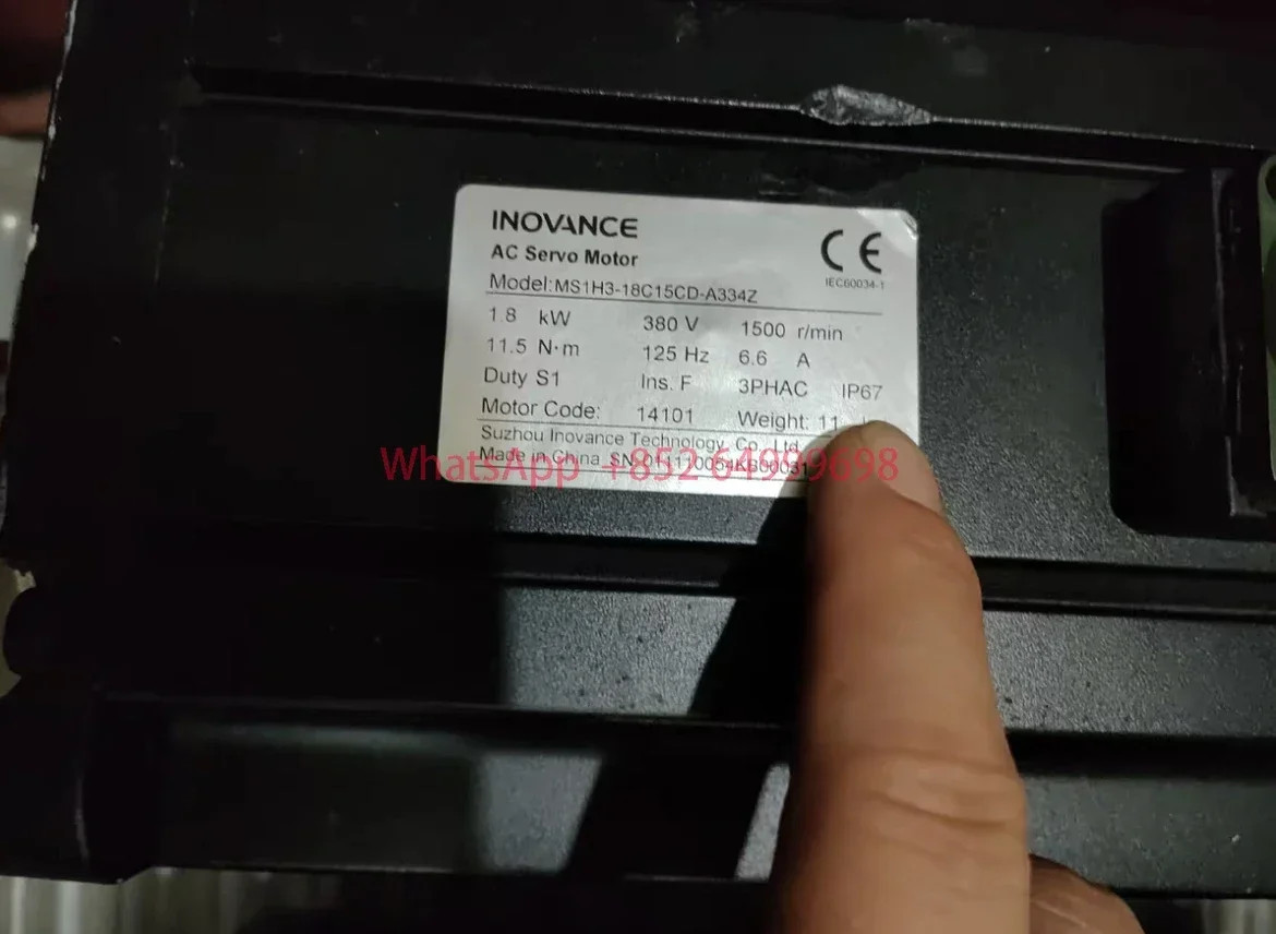 

Used servo 1.8 kw with brake motor, lSMH3-18C15CD-A334Z