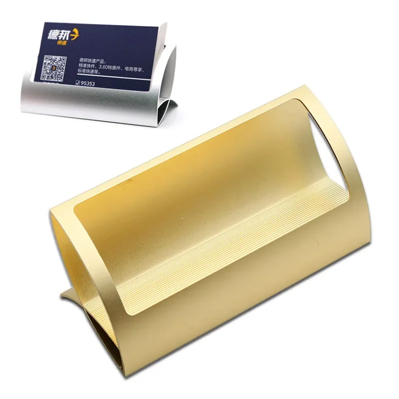 Tarjetero de Metal creativo para oficina, soporte para tarjetas de escritorio, Accesorios de escritorio, Clip para notas