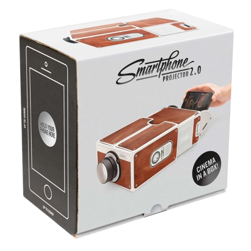 جهاز عرض هاتف ذكي صغير ثلاثي الأبعاد ، جهاز عرض ذاتي الصنع ، جهاز عرض للهاتف المحمول قابل للتعديل ، سينما محمولة ، جهاز عرض ثلاثي الأبعاد ، ضوء جديد