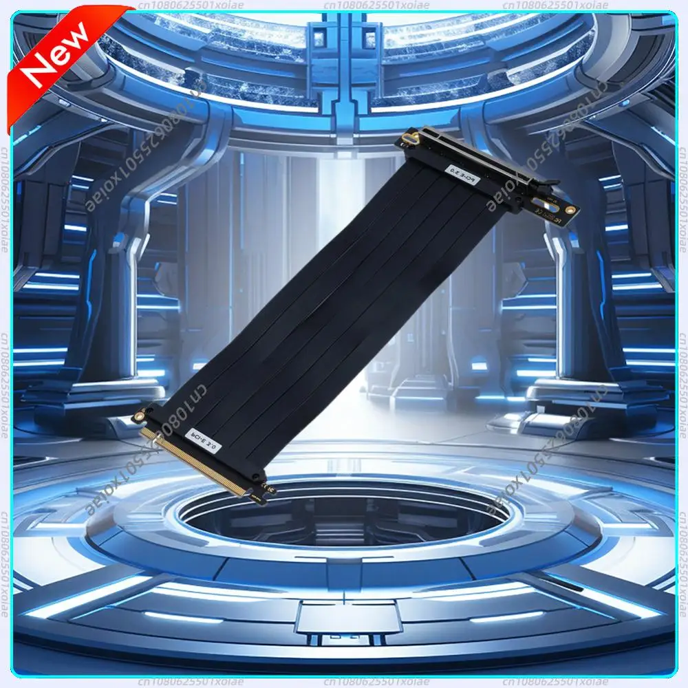 PCIe 3.0 X16 High Speed Flexible Extender Card GPU Extension Cord Graphics Card Extension Cable Extension Port 90 Degree Adapter