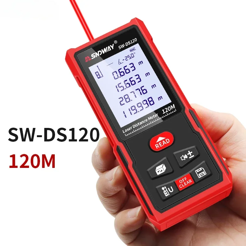 Laser Distance Meter Digital Rangefinder 120m 100m 70m 50m Range Finder Tape Measure Electronic Level Ruler Roulette Tool