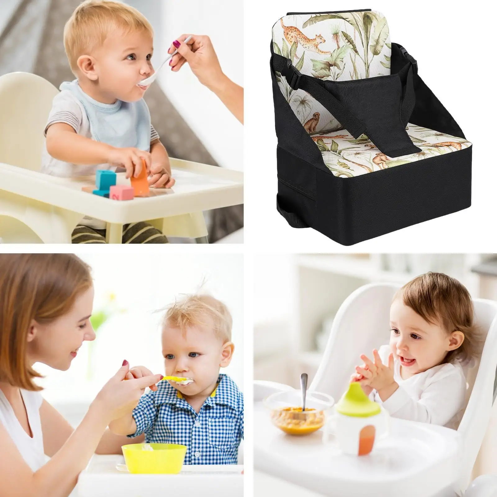 

Сиденье-усилитель для кухонного стула, обеденное сиденье, регулируемые ремни, нескользящее дно, толстая поддержка для дома, кухни, столовой, игровая комната