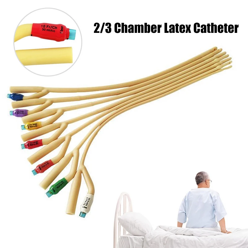 Cathcirculation urétrale arabisée en latex à 2/3 chambres, enduit de silicone, homme, femme, enfants, cathcirculation urinaire, 1 pièce