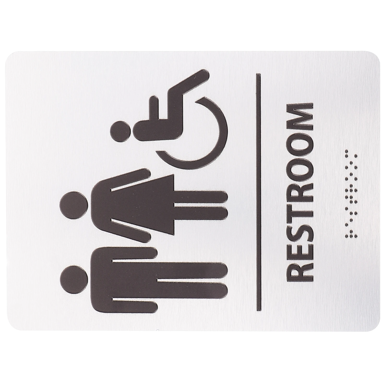 

Braille Signage Acrylic Material Restroom Business Washroom Restaurant Bathroom Handicap Unisex Toilet Sign All Gender Neutral