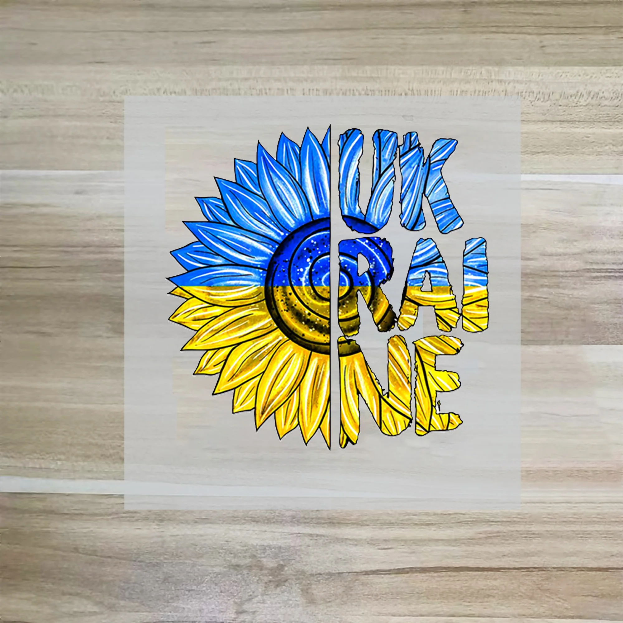 Ukraine Flag Patch Ukrainian Sunflower Iron-on Transfers for Clothing Thermoadhesive Stickers T Shirts Diy Fusible Patch Badges