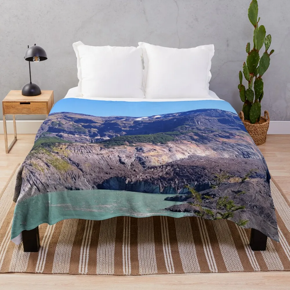 

Glacier Mountains and Lakeside Tranquility Throw Blanket Sofa Softest Blankets For Bed Soft Beds Blankets