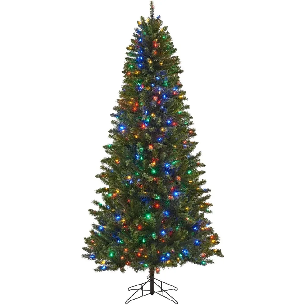 

7.5 ft Pre-Lit Christmas Tree, Eagle Peak Pine Artificial Christmas Tree with 450 Color-Changing LED Lights