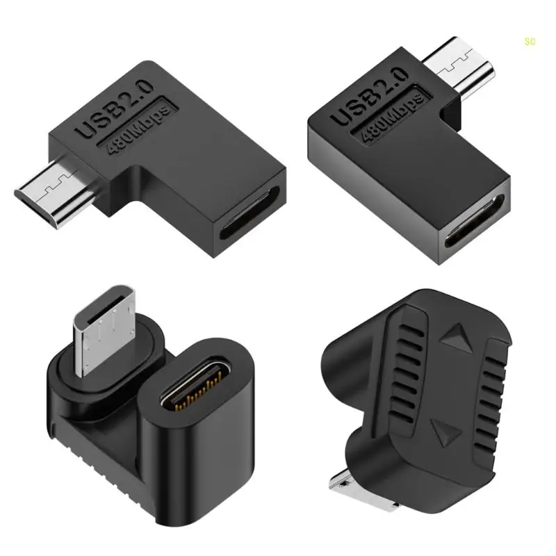 Bộ chuyển đổi đầu đực loại sang Micro USB 480mbps Loại sang Micro USB 90 độ Dropship