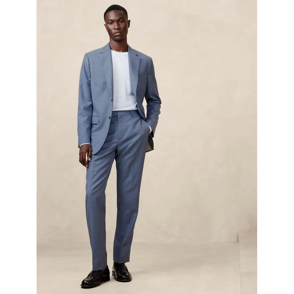 

Gentleman Slim Single Breasted Men Suit Two Pieces(Jacket+Pants) Lapel Outfits Chic Casual Party Prom Wedding Set