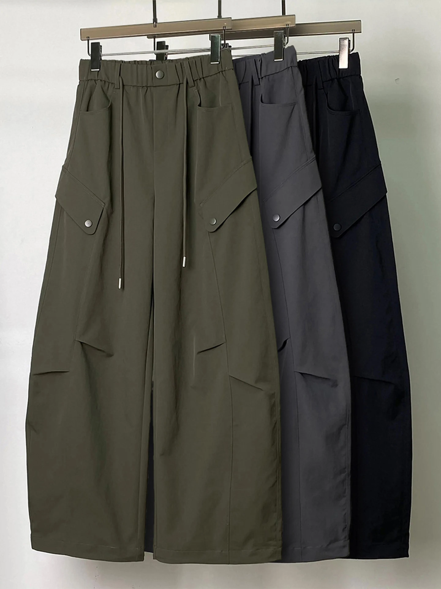 

Женские брюки в американском стиле с высокой талией и широкими штанинами, свободные повседневные спортивные брюки для весны и осени, Dream Wisdom Elegant