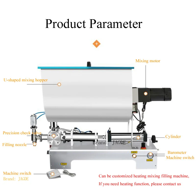 Pneumatic Paste Filling Machine Stainless Steel Honey Tomato Sauce Lip Gloss 5-50ml 10-100ml Cosmetics Cream Filler