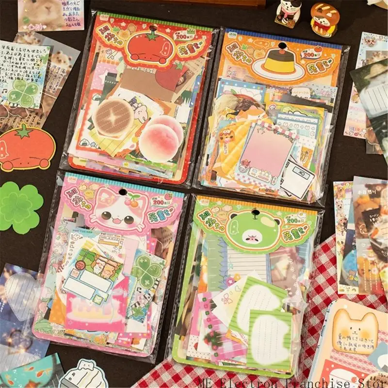 T5EA Cartoon Doodling Note Paper 200 листов примечание Memo Pad ScrapBooking Decorment Paper для скрапбукинга.