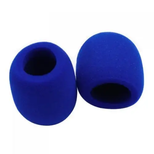 1 Pair Karaoke DJ Handheld Microphone Windscreen Foam Covers - Blue