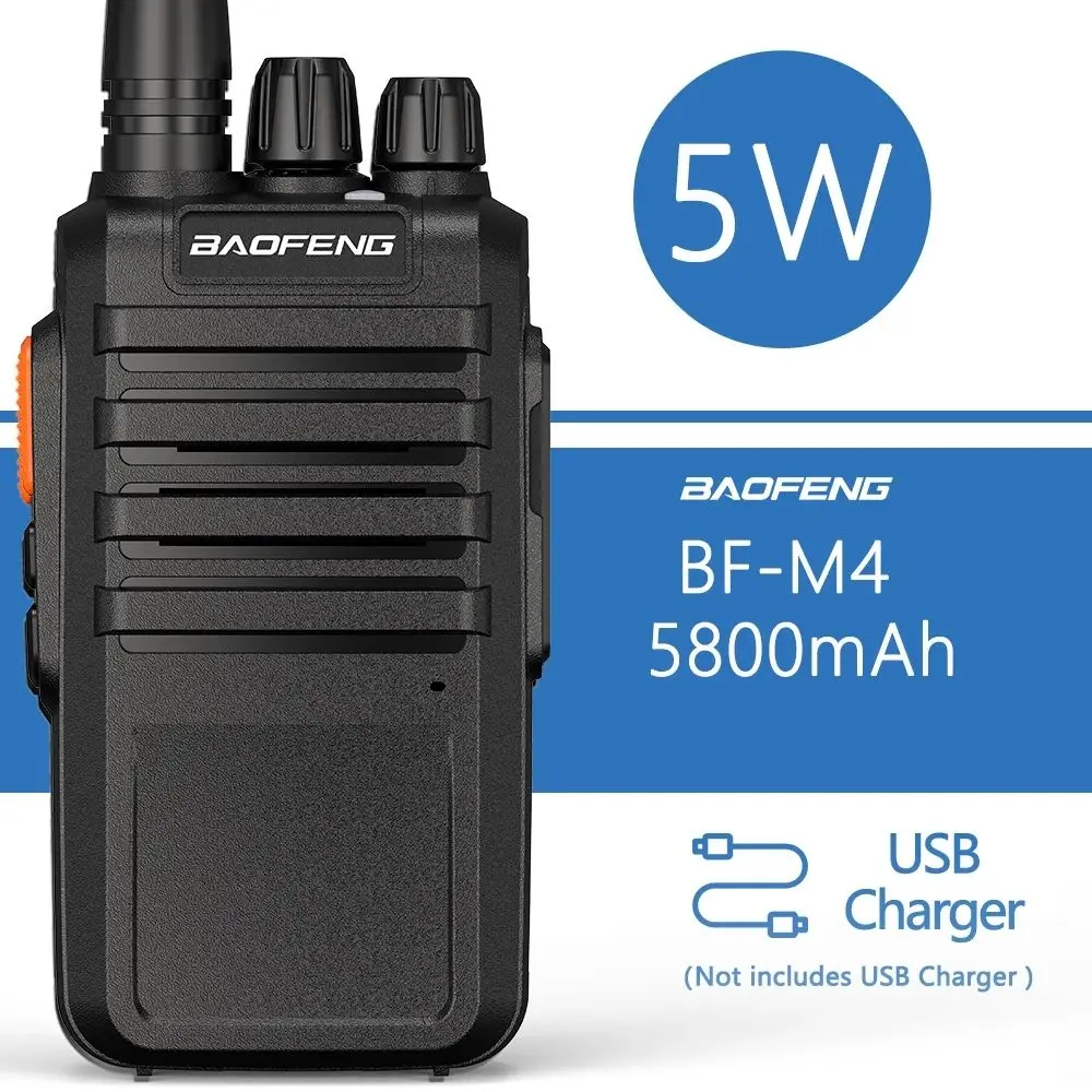 Bf-M4 Handheld Walkie-Talkie Baofeng Bf-888S Upgraded Tranceiver High-Power 5800mAh Long Range Camping Earpiece gift