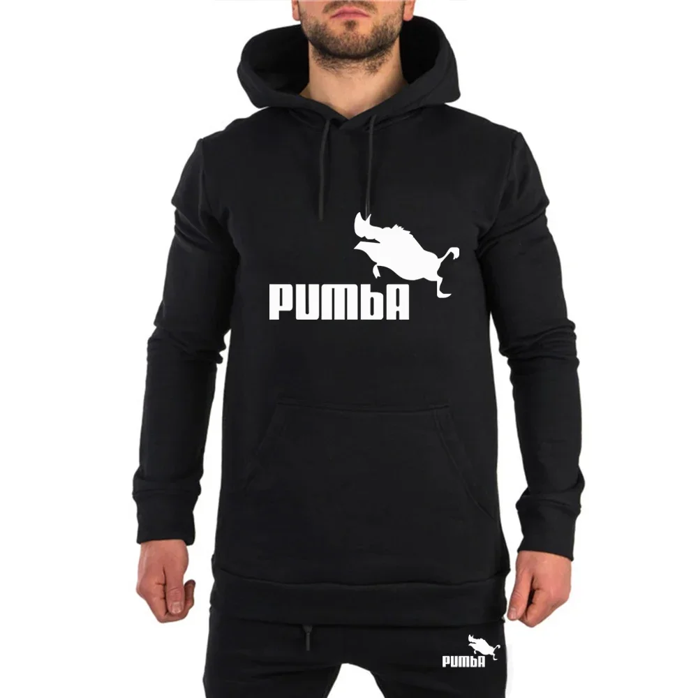 Jumper casual com capuz masculino, moletom estampado em letras, calça solta, novo terno fashion, roupas para primavera e outono, 2024