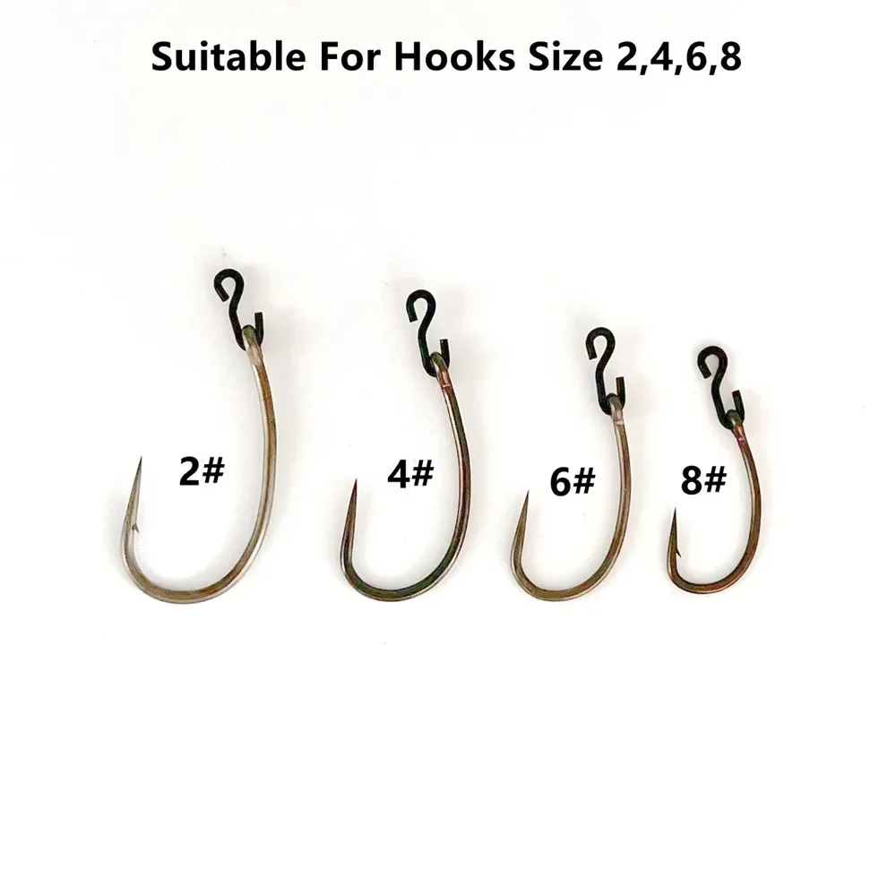 20PCS Carp Fishing Accessories Hook Klip Medium Ronnie Clips For Hooks Hair Rings Spinner Swivel Brand New Item