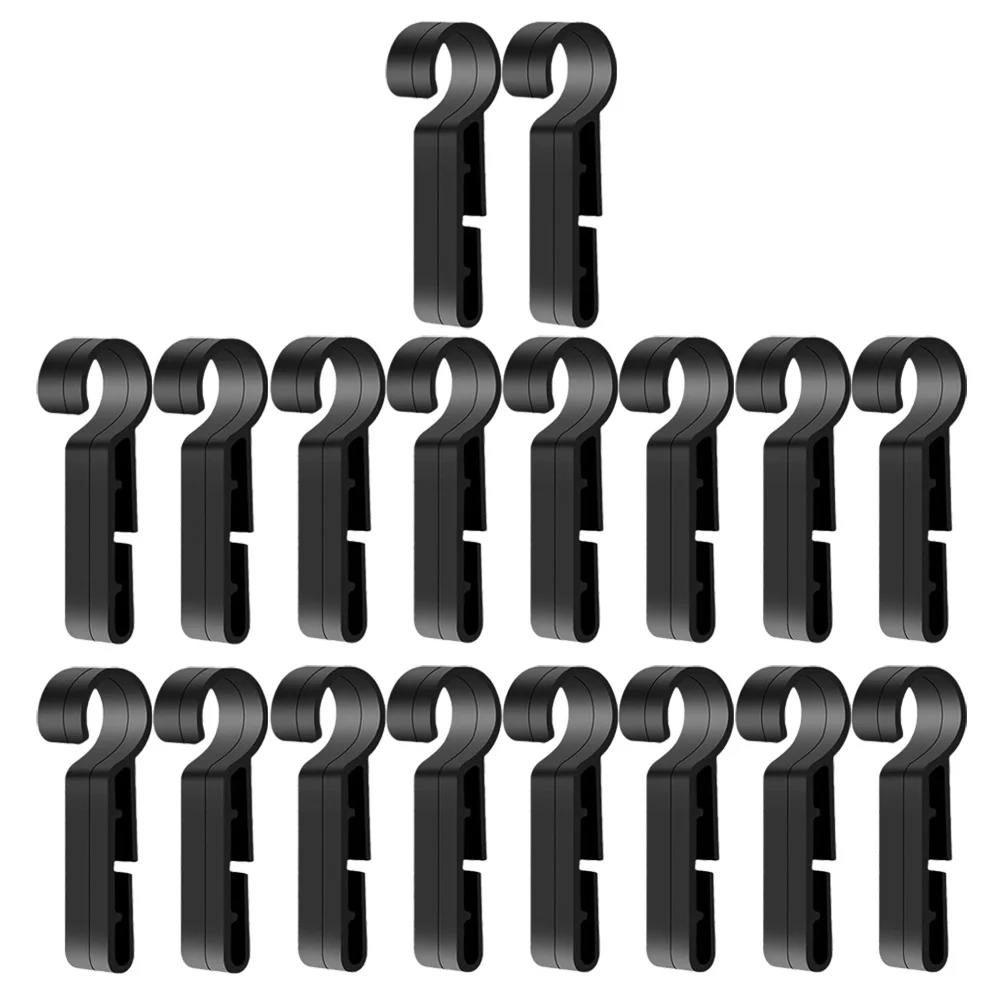 20 Pcs Headlight Buckle Work Headlamp Hook to Weave Clip for Hard Hat Clips Plastic