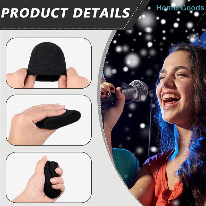 preferred1pc Universal Rubber Microphone Anti Roll Sleeve Mic Windscreen Foam Bottom Rod Sleeve Mic Protector Rinproduct