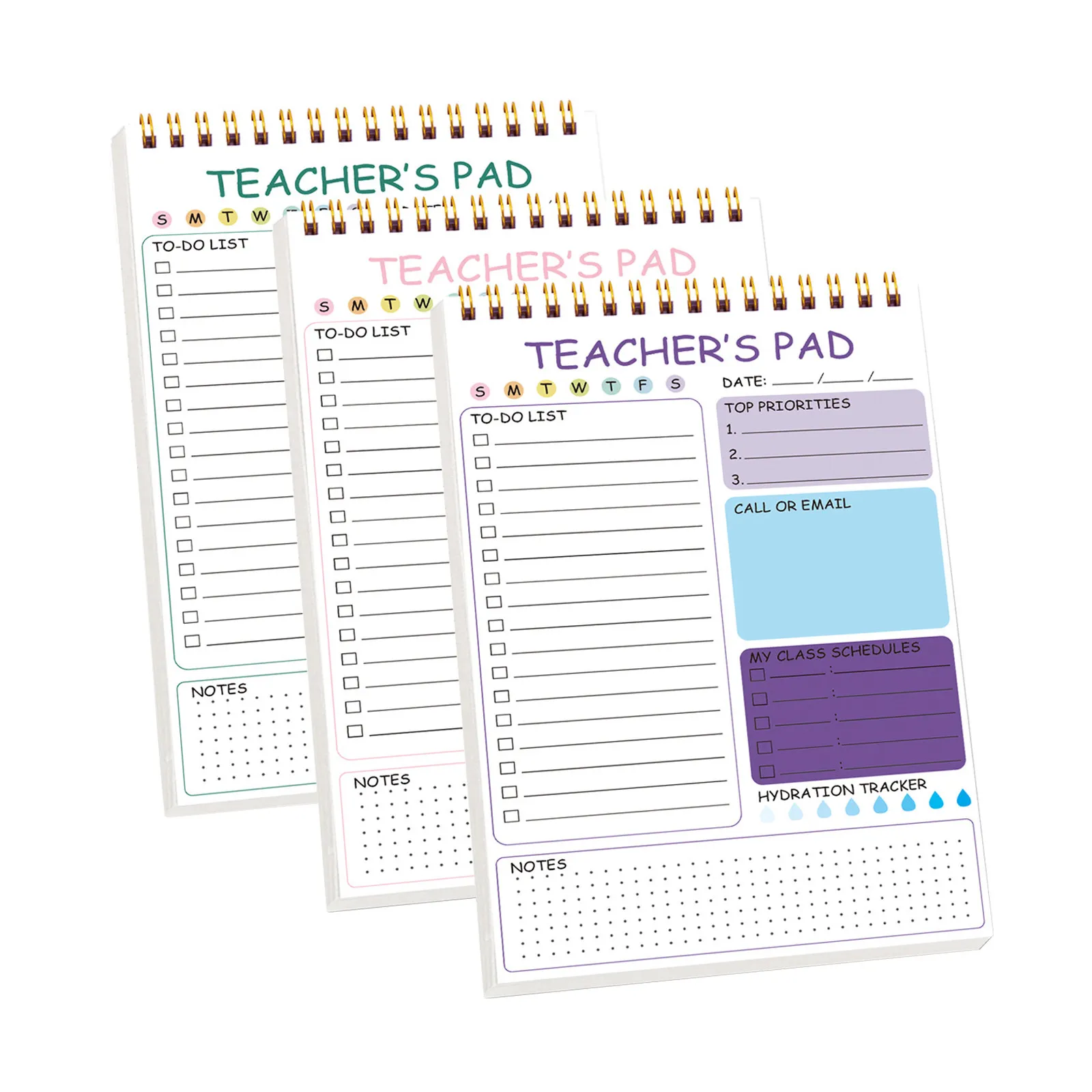 kit-3-pecas-caderno-de-trabalho-organizador-diario-e-agenda-portatil-espiral-de-9-polegadas-–-caderno-colorido-para-planejamento-de-tarefas-e-metas
