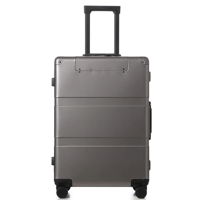 Travel Suitcase with Wheels Aluminum Magnesium Alloy Luggage Men\'s Trolley Case Metal Business 20 Boarding Women\'s 24-Inch