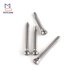 2.4mm Stainless Steel Self-Tapping Cortical Screws for Veterinary, Veterinaria, Orthopedics, Surgical Implants, Dog Accessories