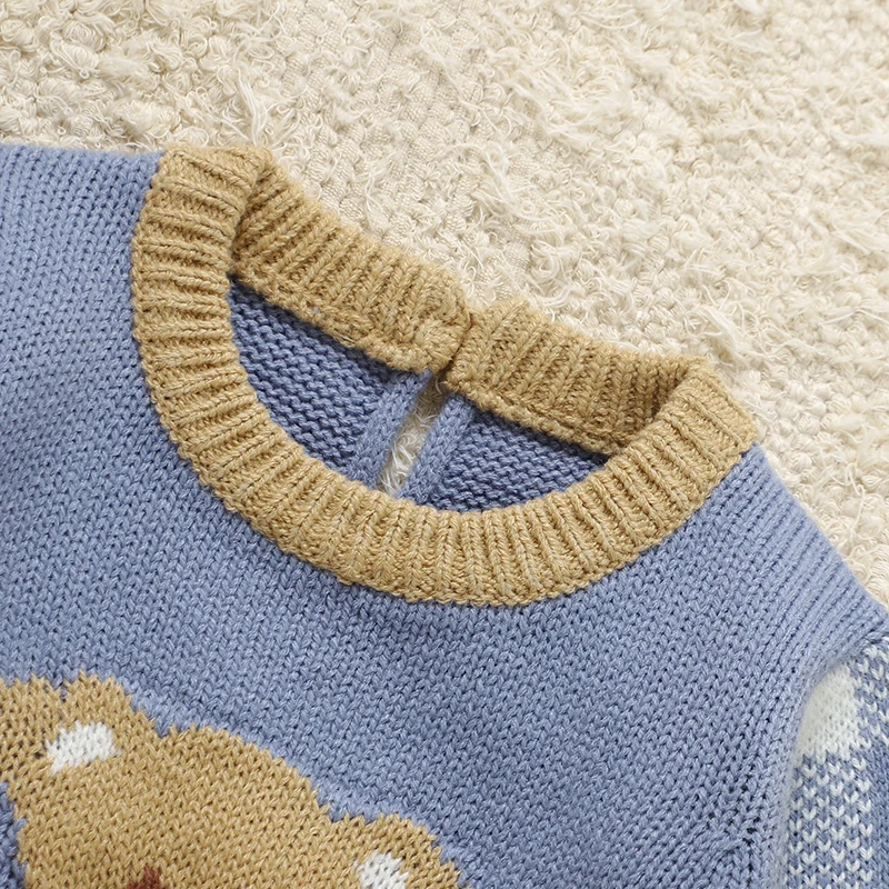 Baby Rompers Knitted Long Sleeve One Piece Newborn Boys Girls Jumpsuits 0-18m Casual Outwear Infant Toddler Kids Outfits Clothes