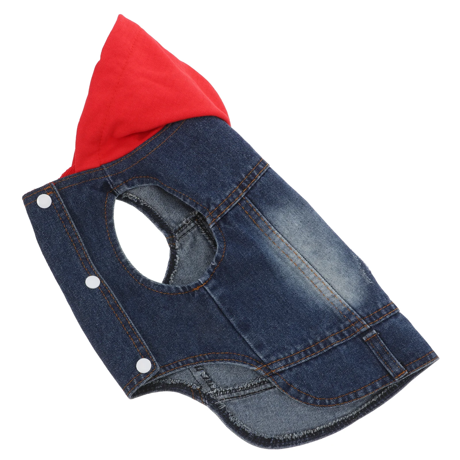 

Cool Pet Clothes Denim Jacket Vest Spring Summer Autumn Dog Apparel Retro Fashion Jeans Lapel Collar Button Closure Protection