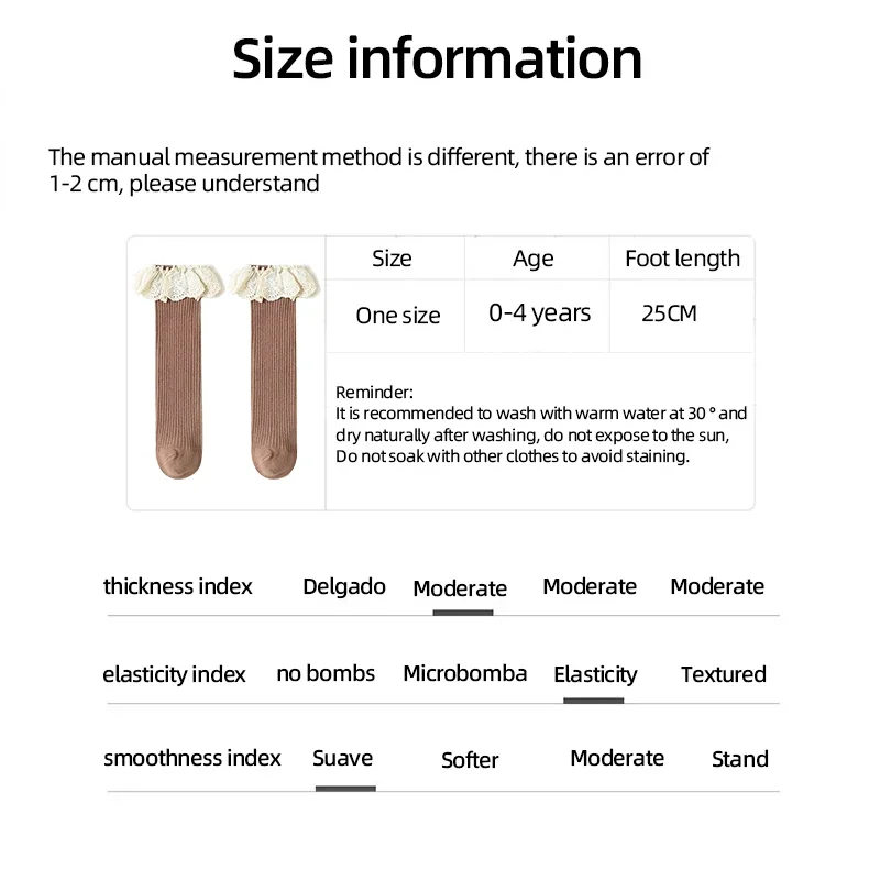 Neonate belle lunghezze del ginocchio calza neonato principessa pizzo calzini lavorati a maglia calzini alti al ginocchio traspiranti accessori per