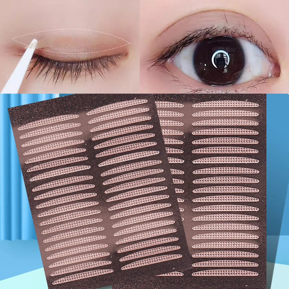 120pcs Double Eyelid Stickers Invisible Eyelid Stickers Transparent Self Adhesive Tape Double Eye Fiber Waterproof Makeup Tools