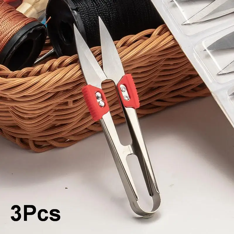 3/6pcs U Thread Scissors Stainless Steel Yarn Shears Cutting Sewing Scissors Cross Scissors Embroidery Shears Clippers