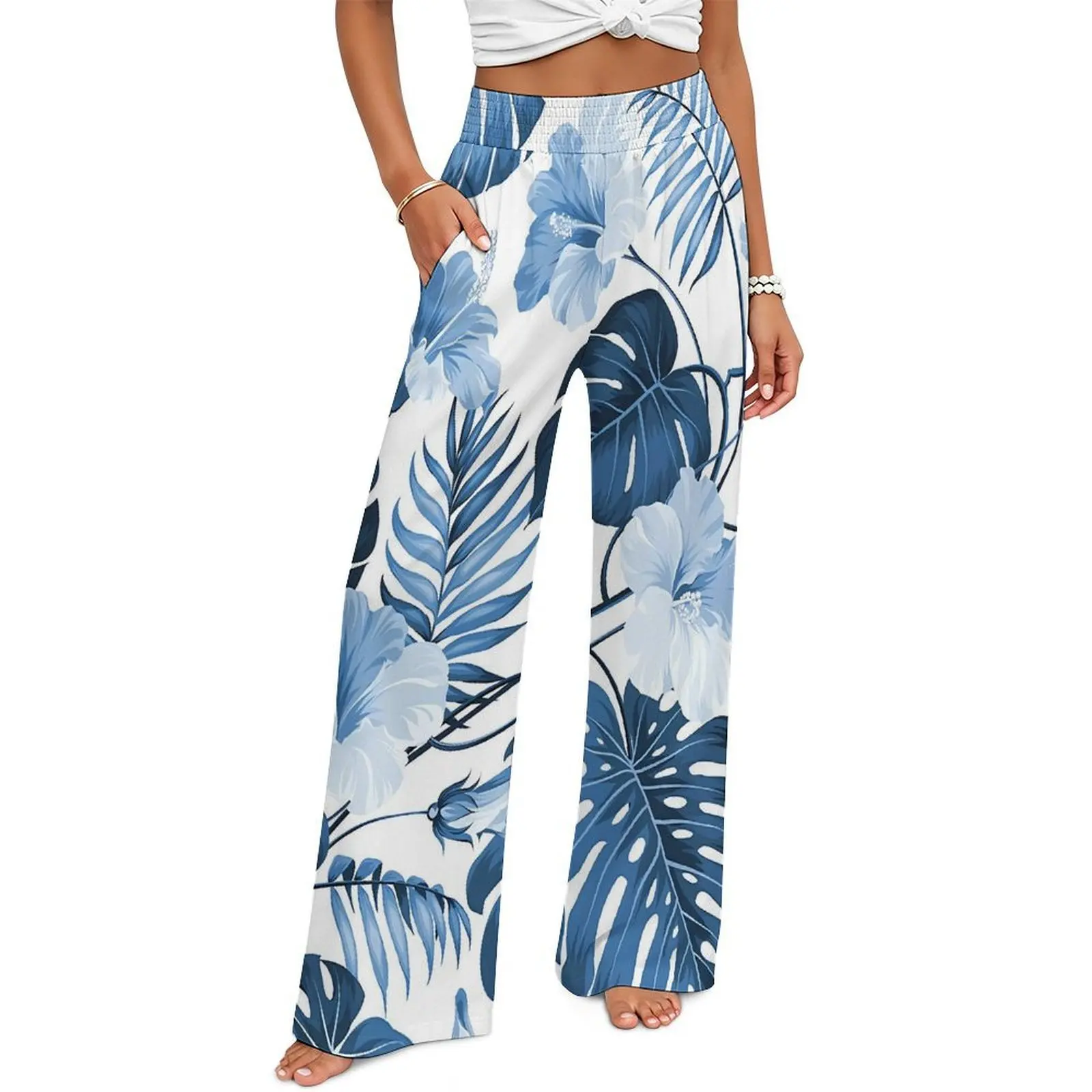 Newly Designed Polynesian-Style Women'S Casual Wide-Leg Pants In Large Size Samoan Printed Loose Pants